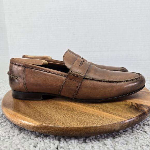 M.Gemi Men 42 The Volo Due Tan Brown Leather Casual Lifestyle Daily Penny Loafer main image 6